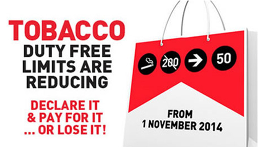 customs tobacco limits Customs launches tobacco campaign
